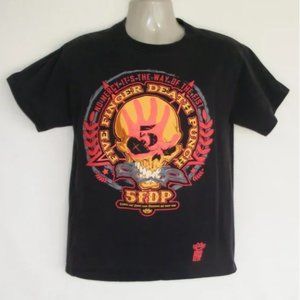 5 FINGER DEATH PUNCH Concert Tshirt, M, Black, 2 sided, Short sleeves